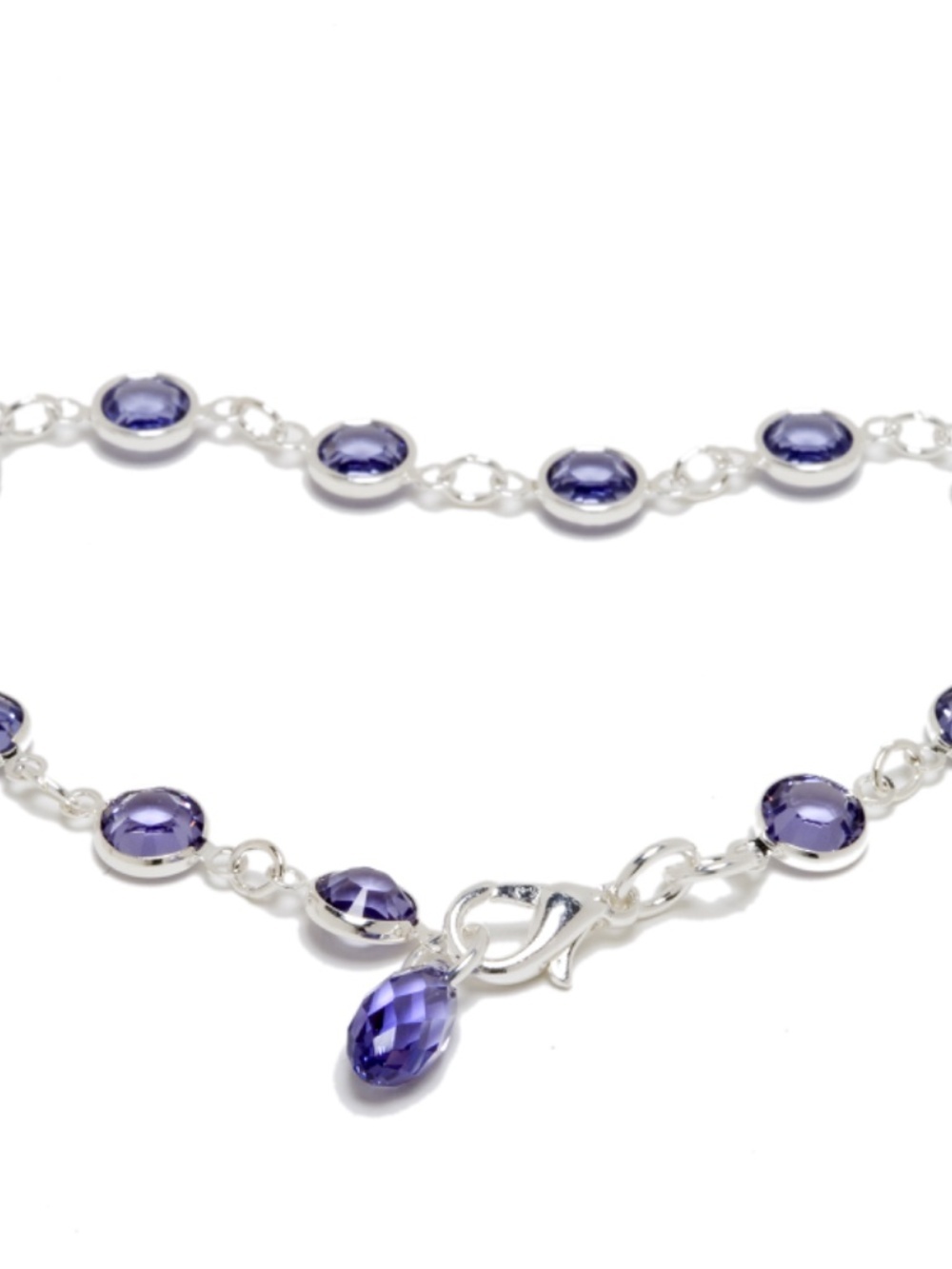 NWT Montreal Made Swarovski Crystal Channel Bracelet with Briolette Charm